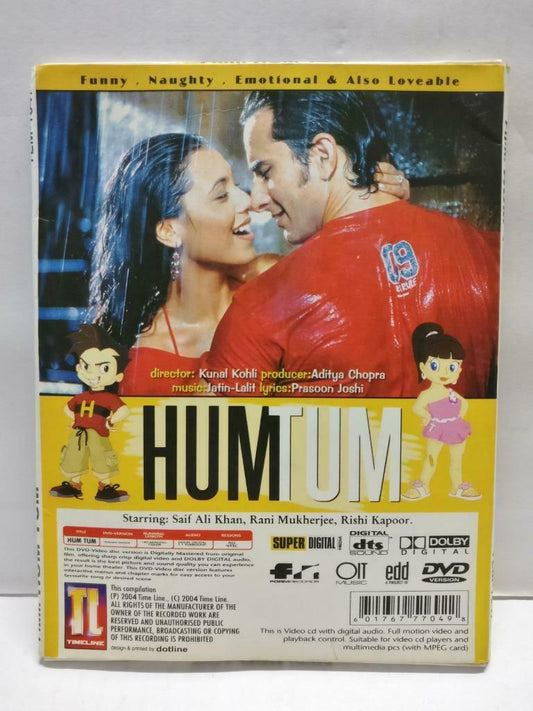 India Bollywood Hindi Movie Hum Tum Saif Ali Khan 2004 Video CD 3x VCD CD1001