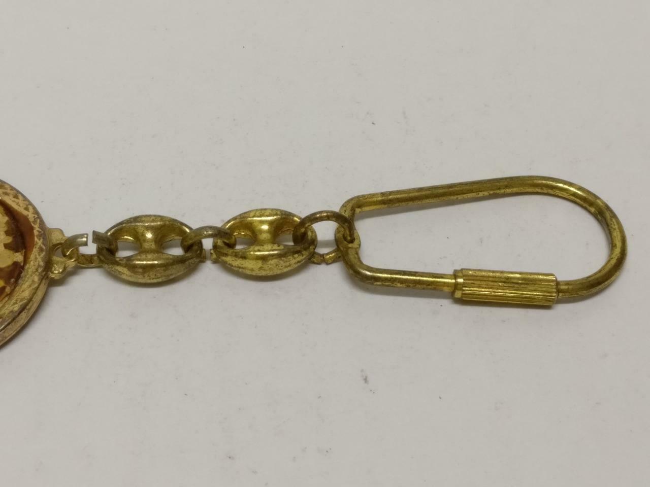 LP888 Jesus S. Franciscus Assisiensis Confessor Gold Tone Keyring Keychain F/S B790