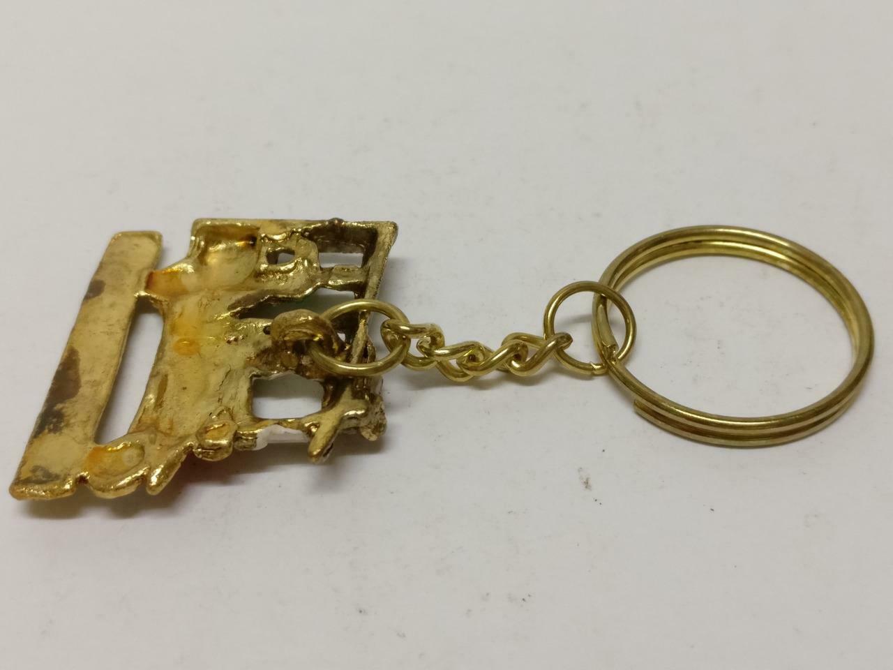 LP888 Rare Vintage Thailand Tuk Tuk Bangkok Auto Rickshaw Gold Tone Keychain F/S B794