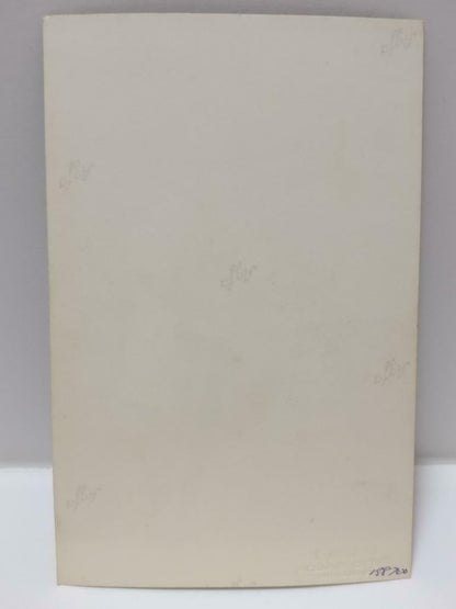 Vintage Asian Toddler Cute Kid Boy Standing By A Stool Studio B&W Photo (P437)