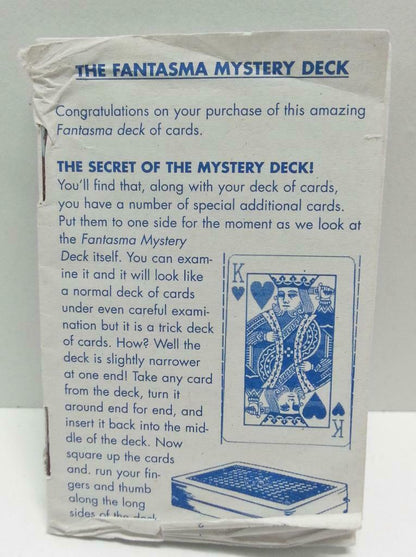 Rare Unsealed Fantasma Magic Mystery Playing Cards Souvenir (A1034)