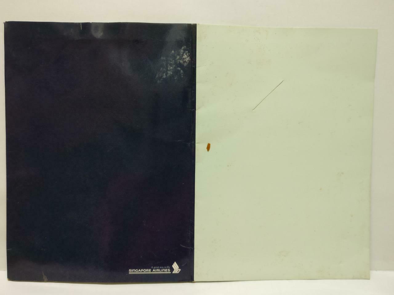 Singapore Airlines SIA Raffles Class Blue Folder 2 Postcard Writing Kit (C2270)