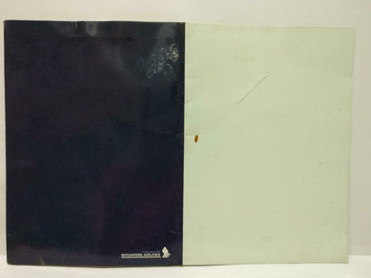 Singapore Airlines SIA Raffles Class Blue Folder 2 Postcard Writing Kit (C2270)