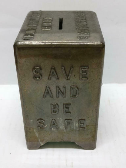 Rare 70's Vintage 崇僑銀行 Singapore Chung Khiaw Bank Coin Bank Bronze Safebox A1656