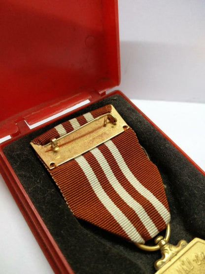 Mega Rare Vintage Singapore Armed Forces Good Service Lion Medal w/ Box (A1559)