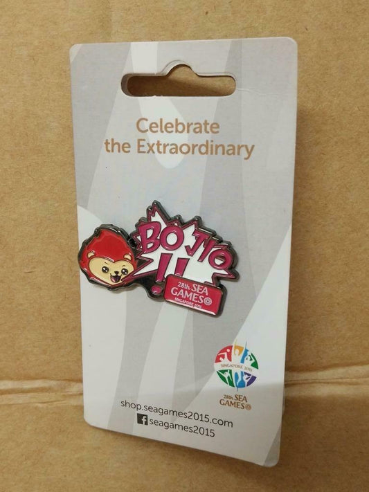 LP888 Singapore 28th Olympic Sea Games 2015 Pin Badge Button Souvenir Bo Jio!! (A1258)
