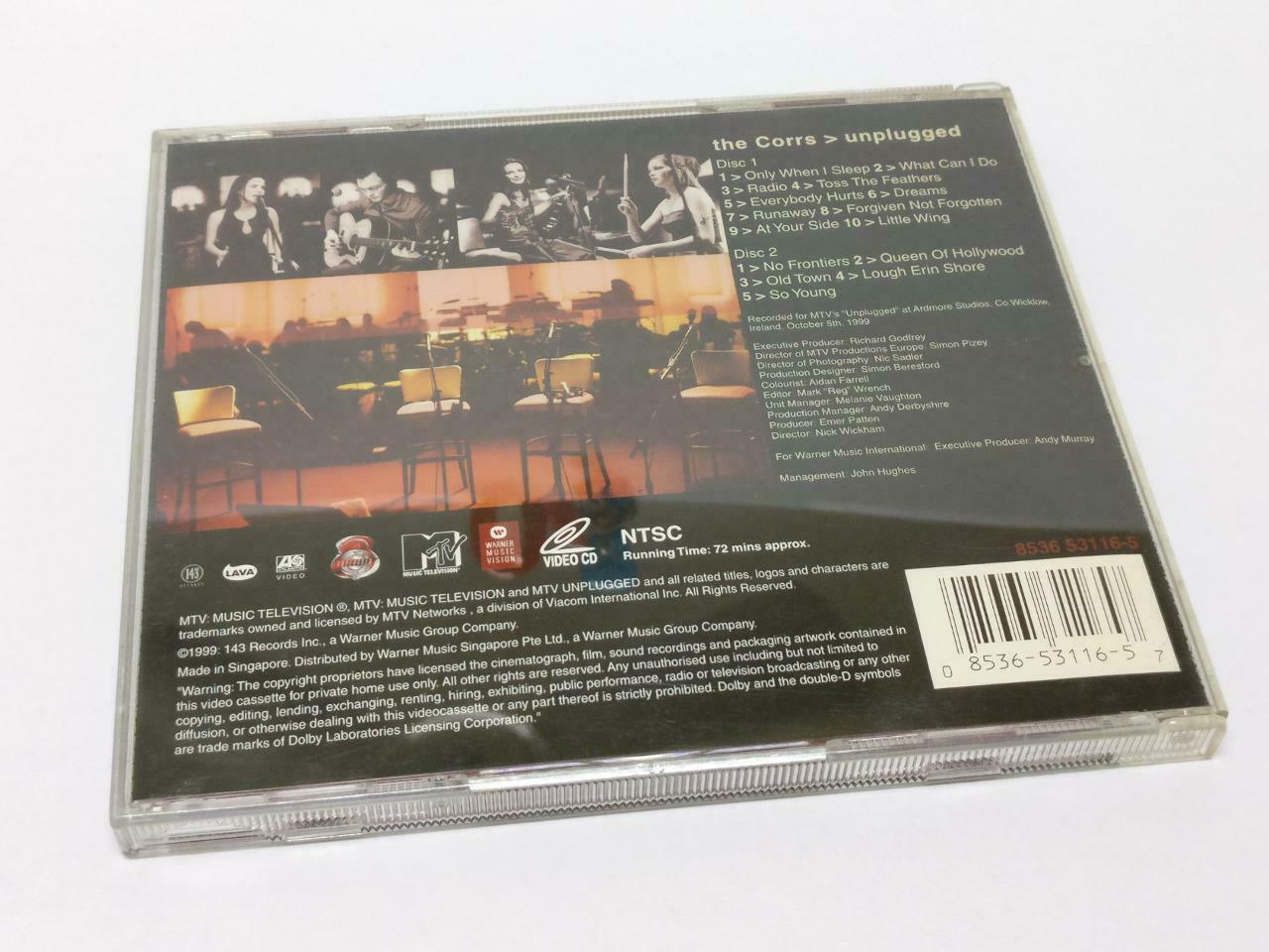 The Corrs 1999 Unplugged MTV Music Rare Singapore 2x VCD Video CD (CD446)