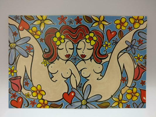 LUCKYPIGEON888 Germini Art Sexy Girls Avant Card Australia Postcard Ad (E0025)