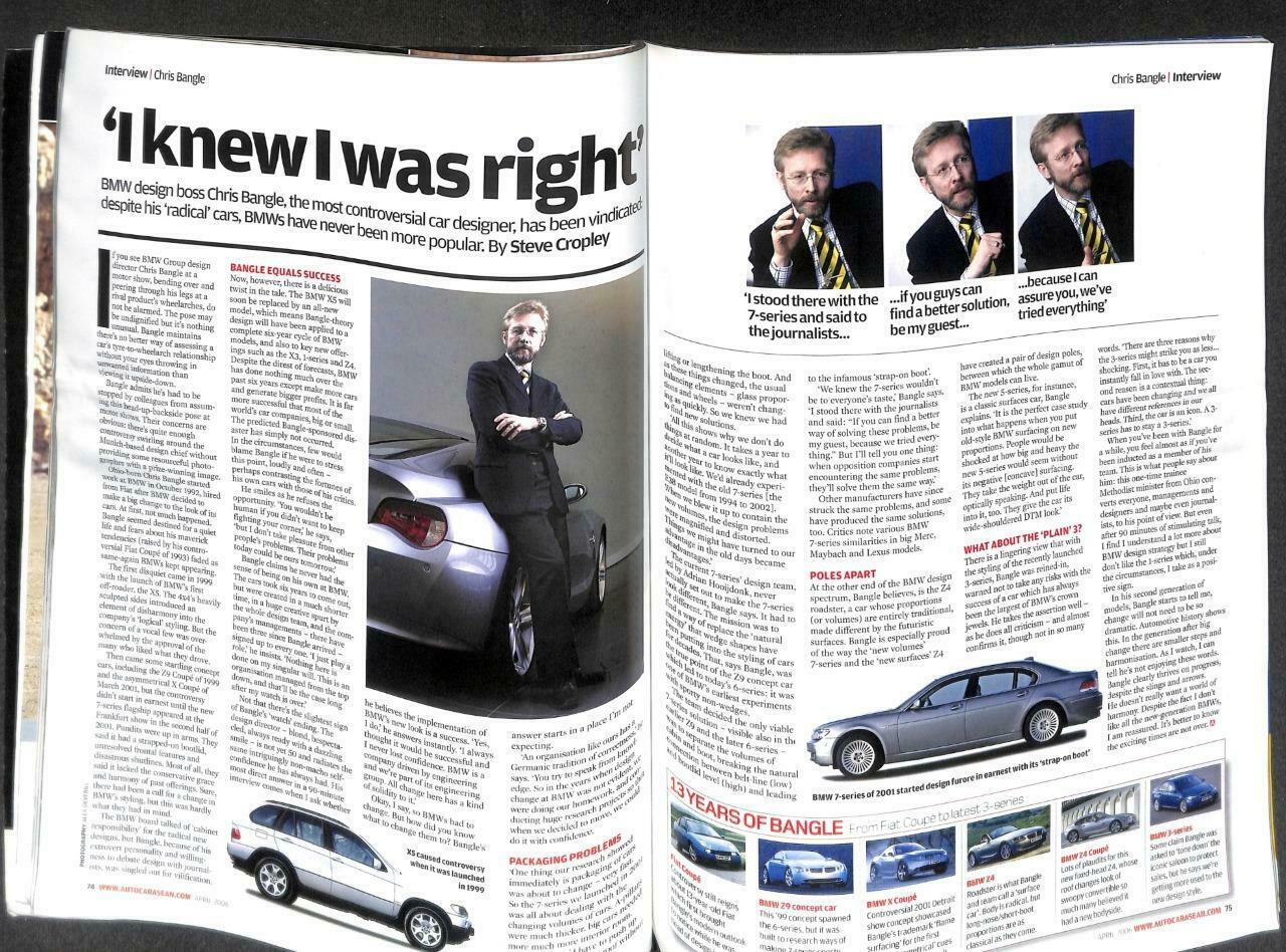 Singapore Auto car Magazine ASEAN Toyota Yaris Mercedes BMW Chris Bangle M087