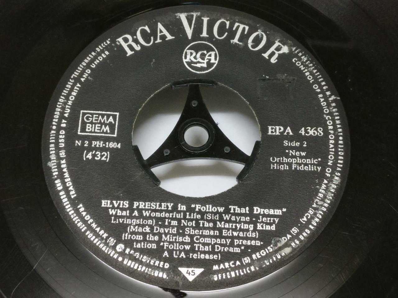 Elvis Presley Follow That Dream OST 1962 Germany 7" English EP  (EP065)