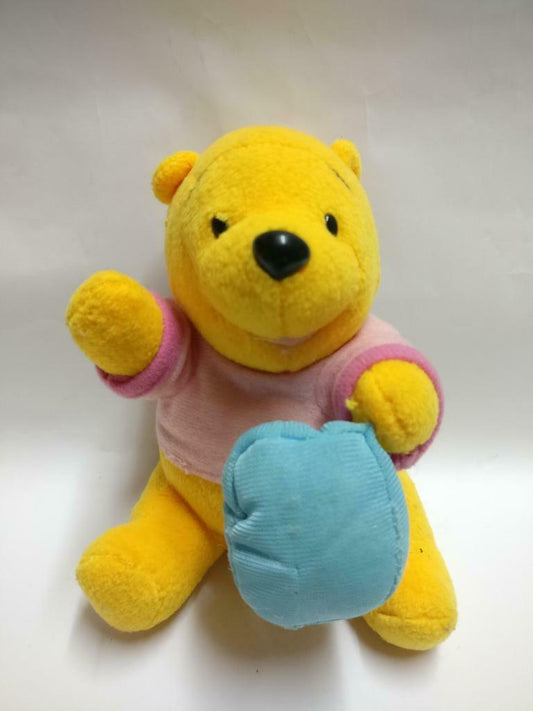 Disney Winnie The Pooh Baby With Blue Pillow 6" Plush Soft Toy F/S (PTY111)