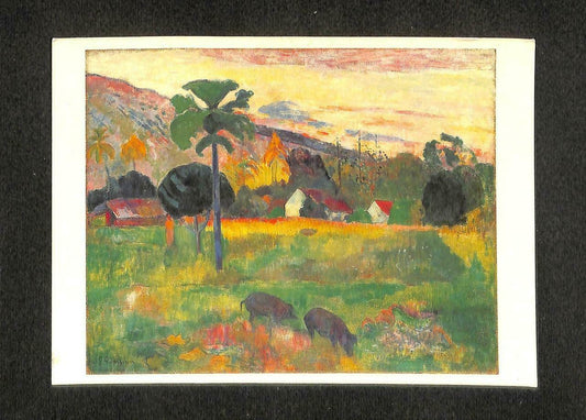 LUCKYPIGEON Paul Gauguin Haere Mai Scenery Sky Trees Animal Postcard (C1769)