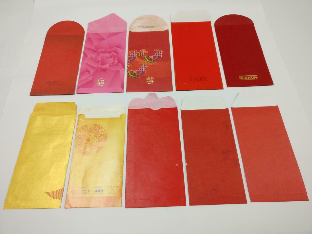 10 pcs Chinese New Year Red Packet Pocket Envelope Food Double Happiness (C2172)