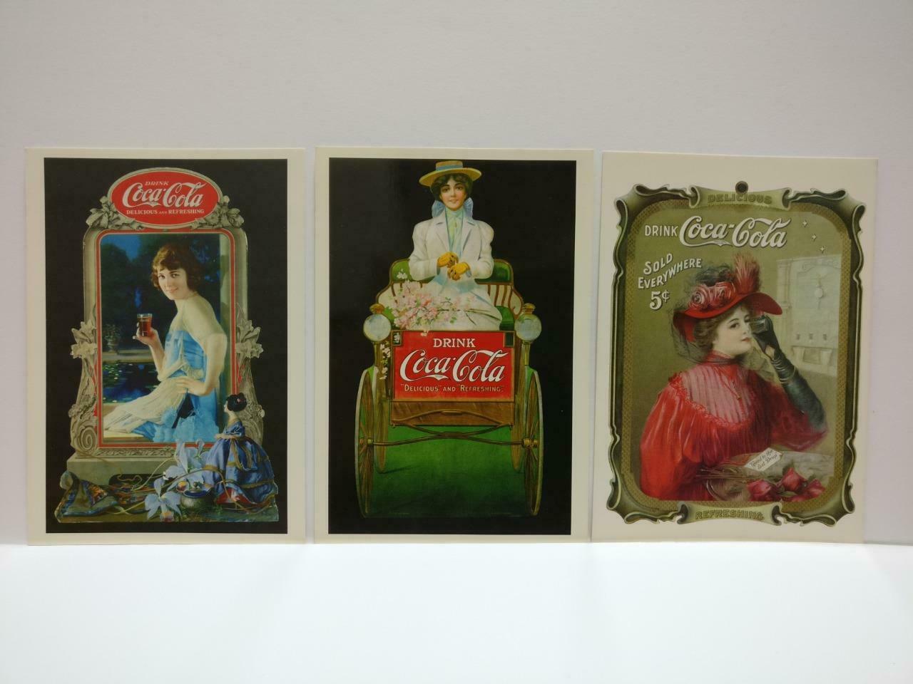 LUCKYPIGEON888 Coca Cola Coke Retro Women 1997 Italy Postcard Set Of 5 (E0471)
