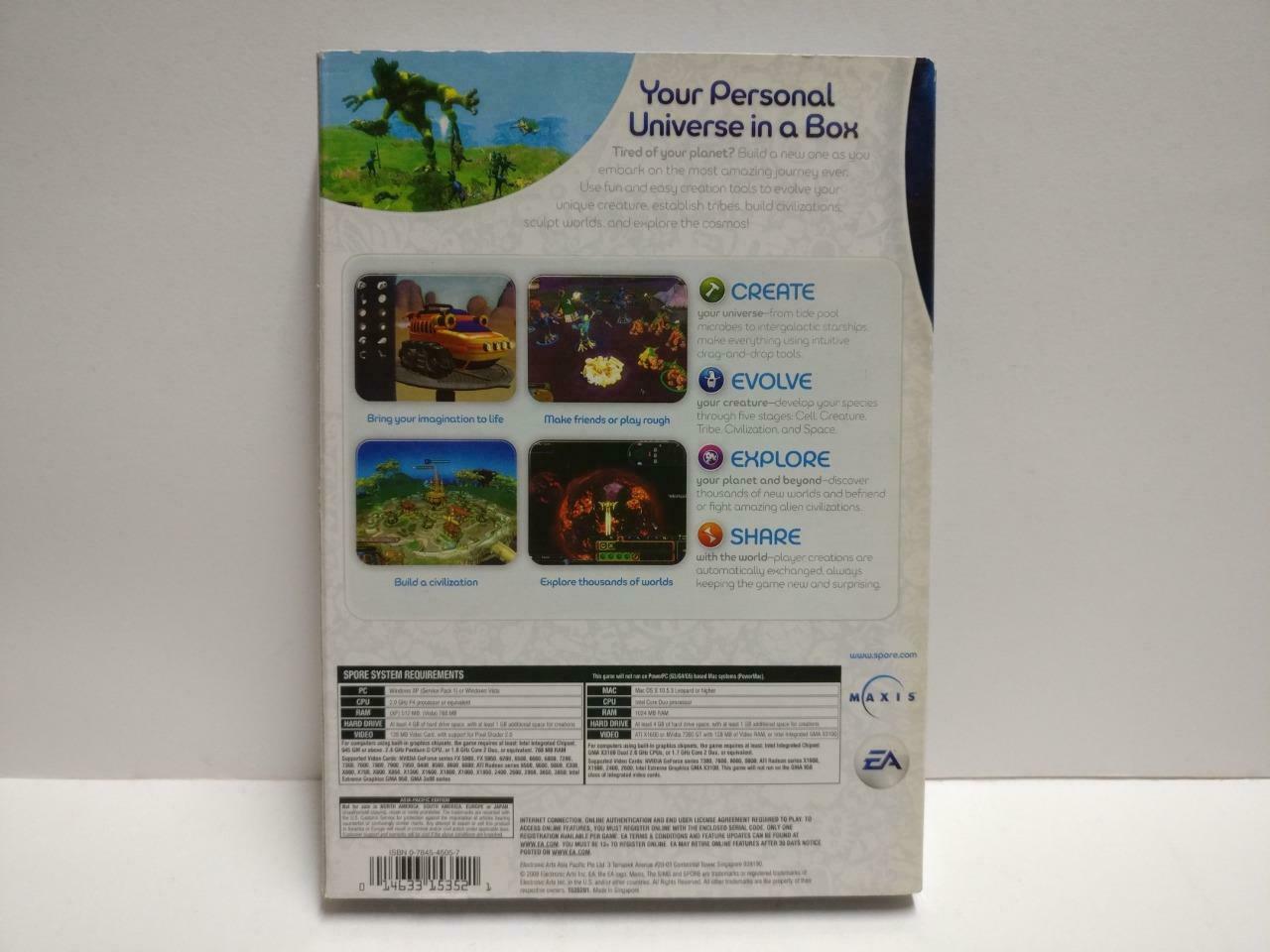 PC Game Spore 2008 Singapore Win Mac DVD-ROM Disc (GA395)