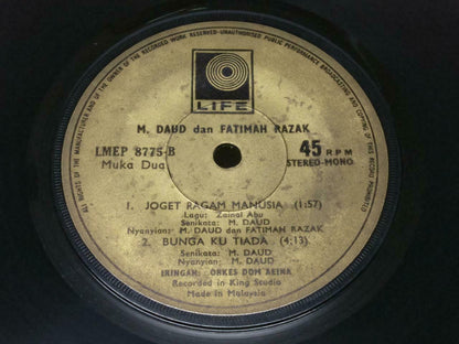 Malaysia M. Daud & Fatimah Razak & Rare Dom Aeina Band Malay EP 7" EP377)