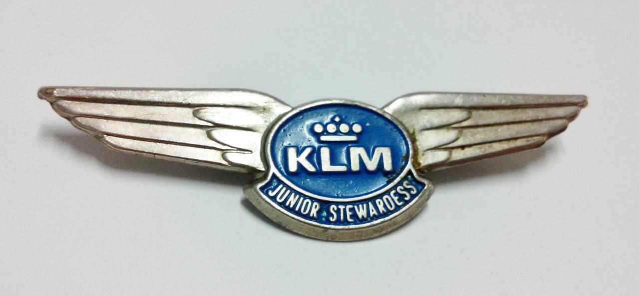 Rare Vintage KLM Airline Junior Stewardess Pin Badge F/S (B336)