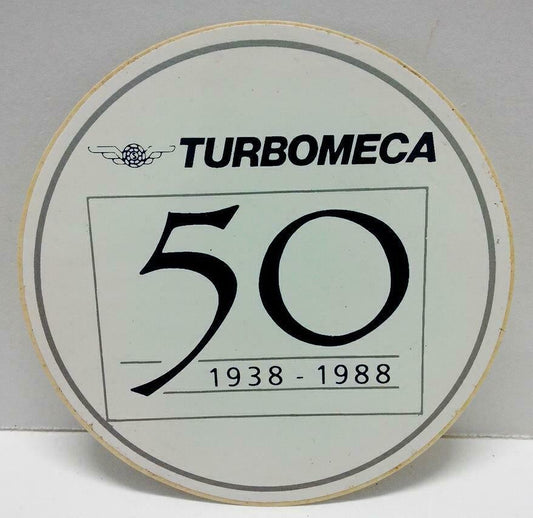 Rare Vintage 80’s Sticker TURBOMECA 50 Years 1938 - 1988 Airlines F/S (A765)