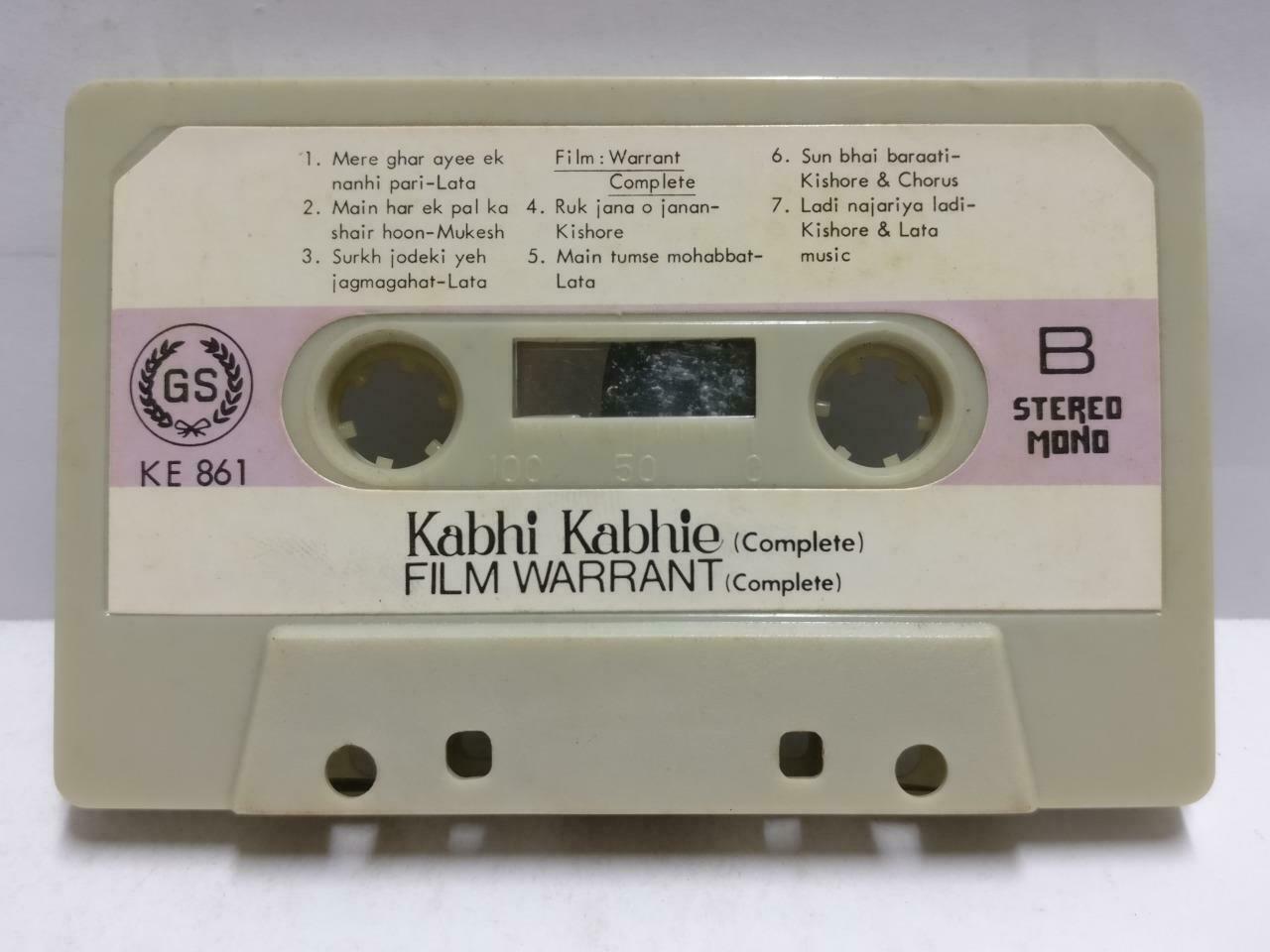 India Bollywood Hindi Movie OST Kabhi Kabhie Rare Singapore Cassette CT676