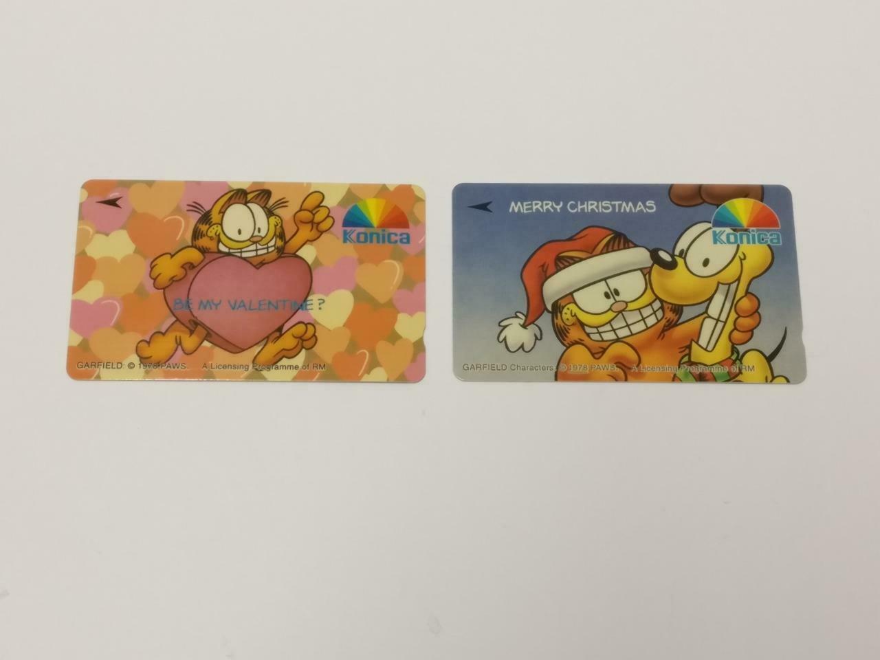 Garfield Cat KONICA X'mas Singapore Expired TELECARTE PHONECARD x5 F/S (A2404)
