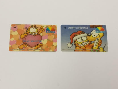 Garfield Cat KONICA X'mas Singapore Expired TELECARTE PHONECARD x5 F/S (A2404)