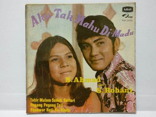 Malay S. Ahmad & S. Rohani Aku Tak Mahu Di-Madu G/F Rare Malaysia EP 7" (EP395)