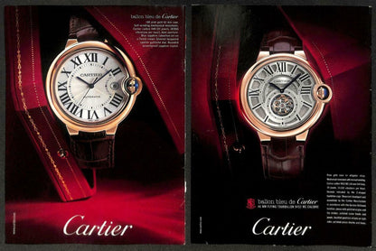 Vintage Cartier Watch Magazine Advertisement Print Ad x 4 (P914)