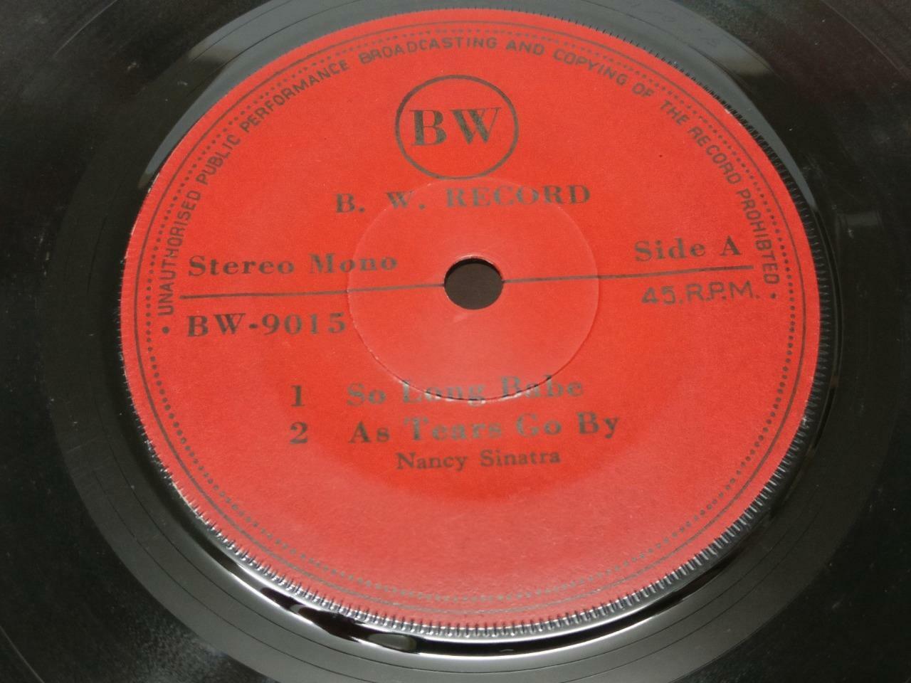 Nancy Sinatra So Long Babe Rare Cover Label Singapore 7" EP  (EP076)