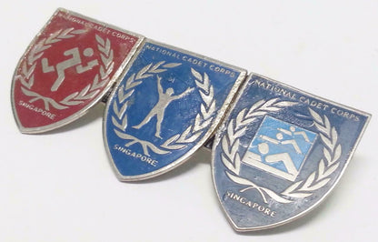 Vintage Singapore Sports NCC National Cadet Corp Swimming Running Pin Badge B191