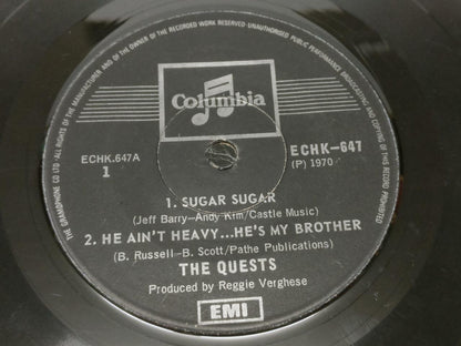 Rare Singapore The Quests Band Sugar Sugar Jeff Holiday Barry Ribb 7" EP (EP202)