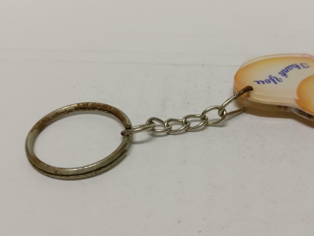 LP888 Vintage Double Heart Shape God Bless You Acrylic Keychain Keyring F/S (B712)