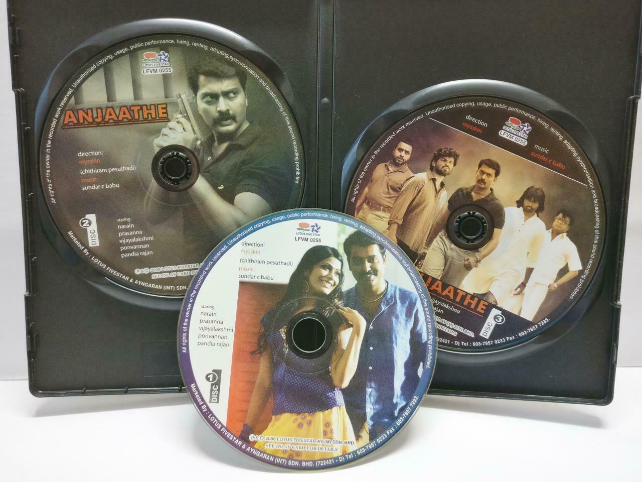 India Bollywood Tamil Movie Anjaathe Narain Prasanna 2008 Malaysia 3x VCD CD1004