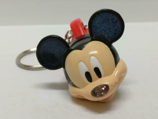 LP888 Rare Vintage Cute Micky Mouse Toy Plastic Torch Light Keychain Keyring F/S B821