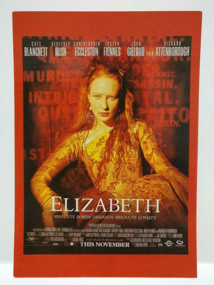 LUCKYPIGEON888 Movie Elizabeth Cate Blanchett Singapore Ad Postcard (E0367)