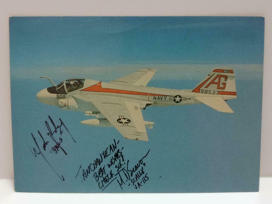 LUCKYPIGEON888 USA Grumman A-6E Intruder Military Fighter Jet Postcard (E0401)