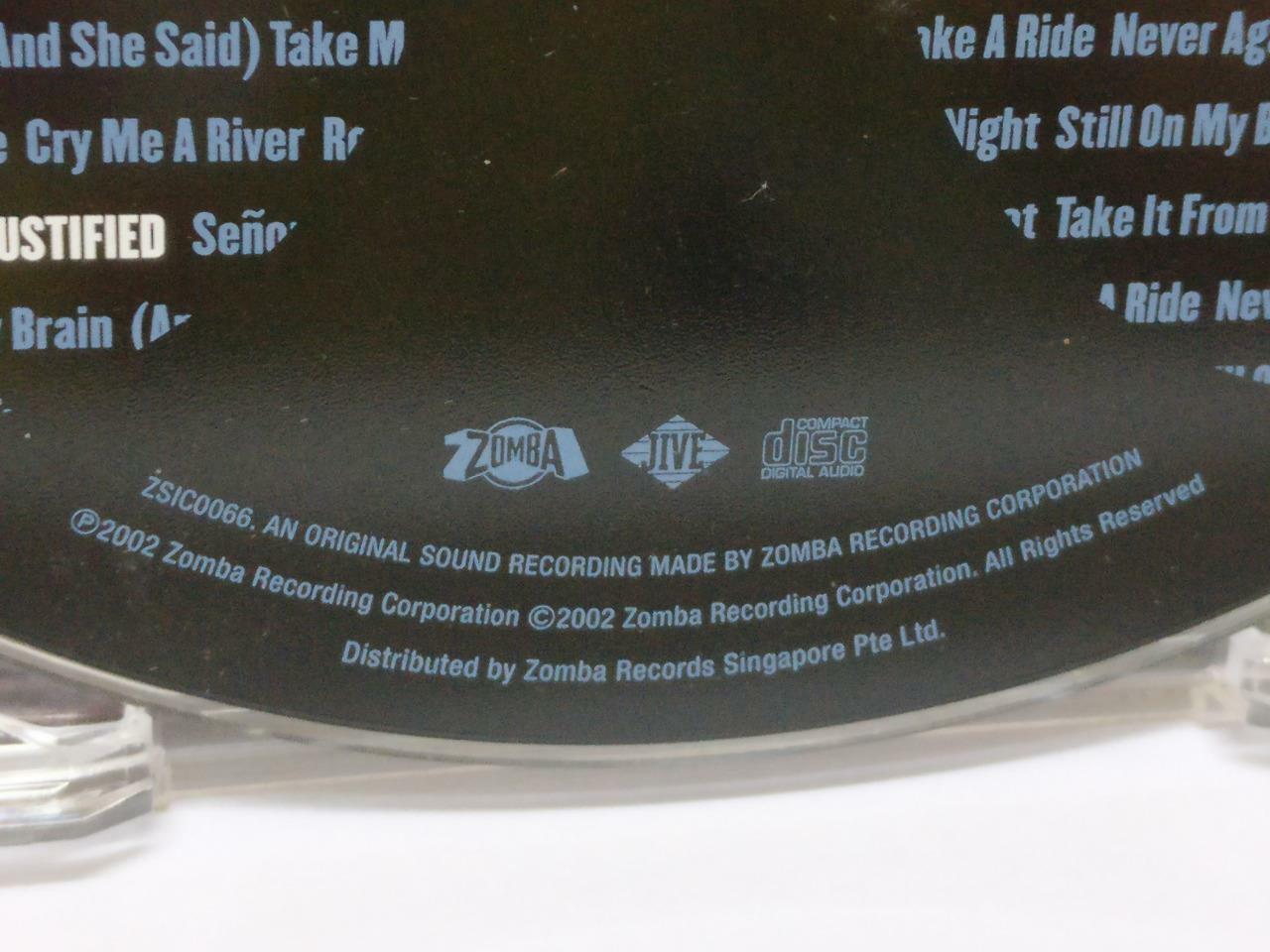 LK888 Justin Timberlake Justified 2002 Rare Singapore CD (0066) (CD593)