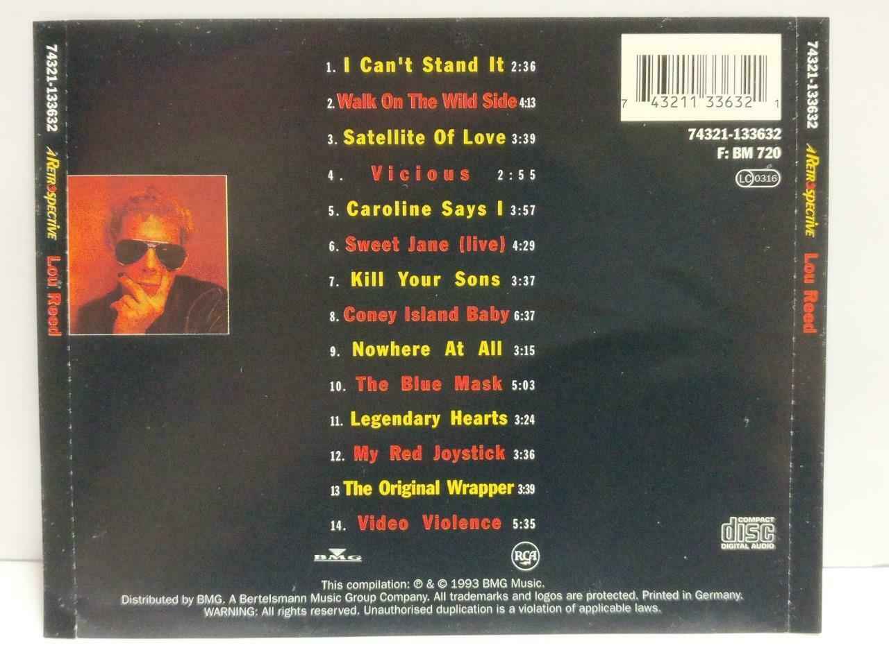 Lou Reed A Retrospective 1993 Rare Germany English CD (CDS189)