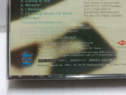 Rare New Sealed The Best Of Bon Jovi Cross Road 1994 Taiwan Video 2x VCD (CD810)