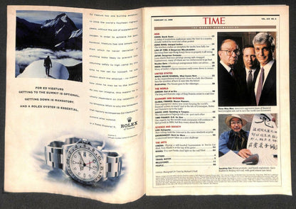 Aisa TIME Magazine 1999 Alan Greenspan Rolex Explorer 2 Remy Martin M007