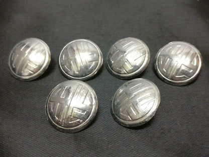 Vintage Rare Singapore Zhong Zheng Secondary School Chinese Buttons x6 (A1877)