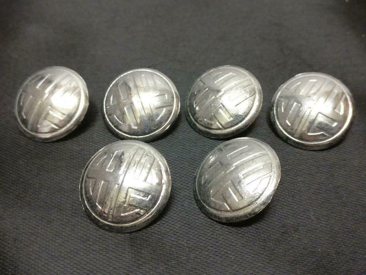 Vintage Rare Singapore Zhong Zheng Secondary School Chinese Buttons x6 (A1877)