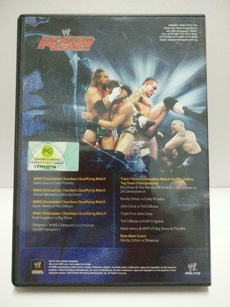 WWE WWF Wrestling RAW John Cena Randy Orton Shawn Michaels Singapore DVD A813