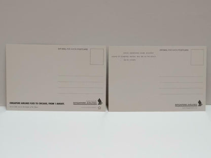 LUCKYPIGEON888 Singapore Airlines SIA Stewardess Sea Postcard Set Of 2 (E0439)