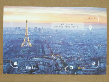 LUCKYPIGEON Miss Time Design Paris Beautiful Skyline Postcard (C2041)