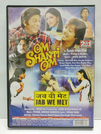 India Bollywood Hindi 2 IN 1 Movie Om Shanti Om Shah Rukh Khan DVD EngSub CD1005