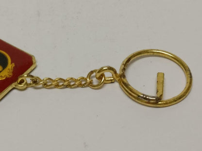 Vintage Cognac Martell 1715 Liquor Gold Tone Metal Keychain Keyring F/S (B687)