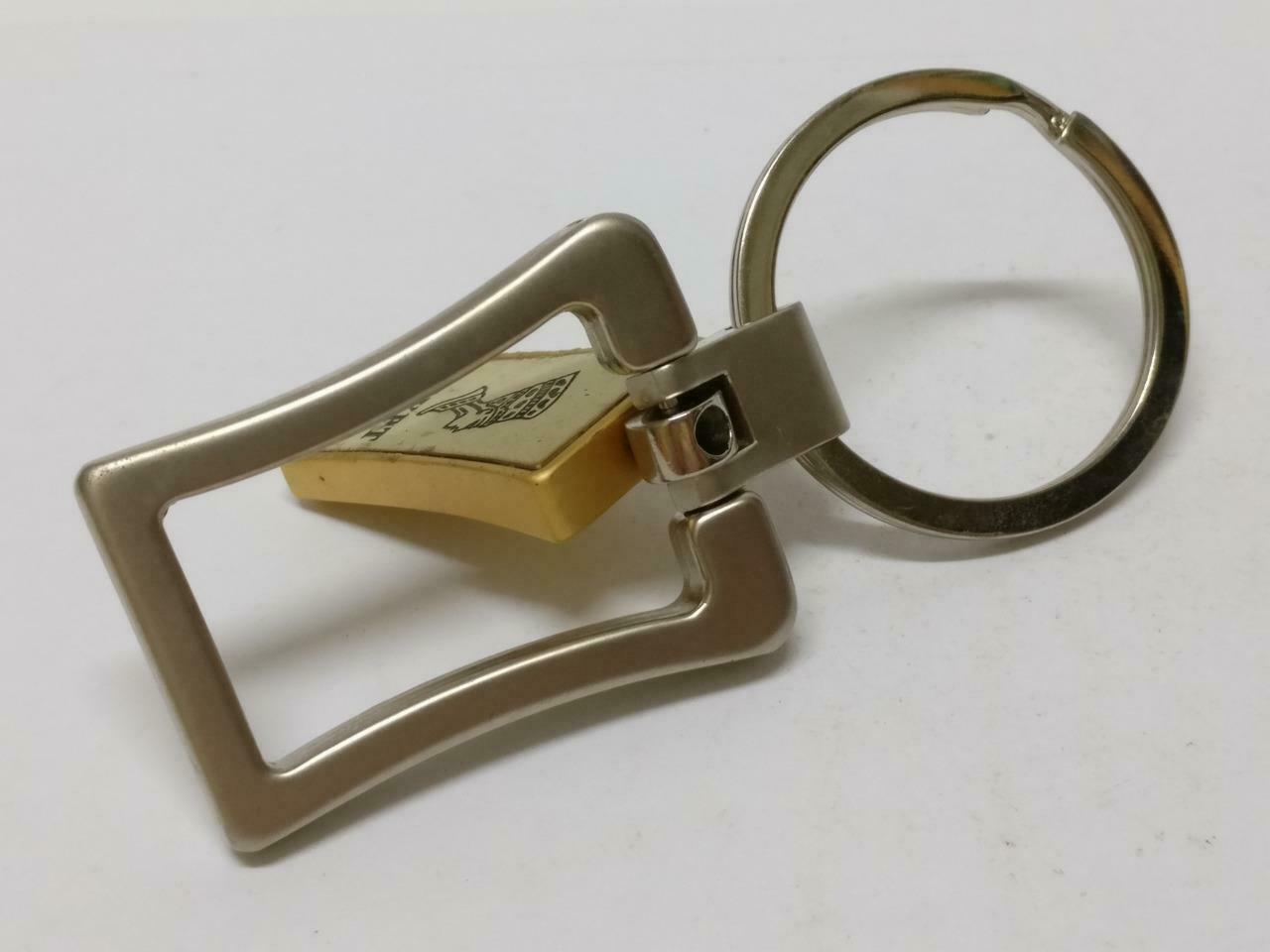 LP888 Rare Vintage Egypt Queen Gold Silver Tone Metal Keyring Keychain F/S (B789)