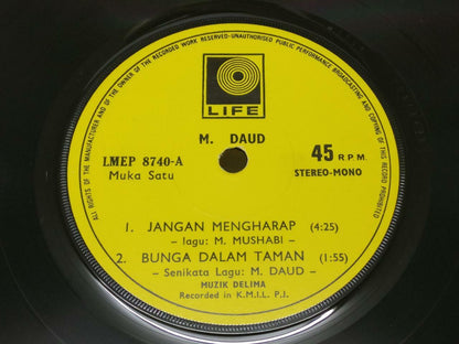 Malaysia Malay M. Daud & Delima Jangan Mengharap G/F 7" EP 45 RPM (EP328)