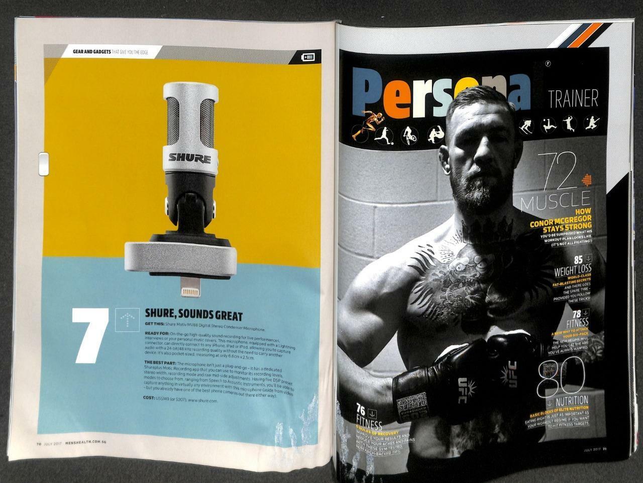 Singapore Men's Health Magazine Beefcake Macho Tattoo MMA Coner McGregor M058