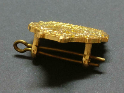 LP888 Rare Vintage Singapore Customs Gold Tone Pin Badge F/S B841